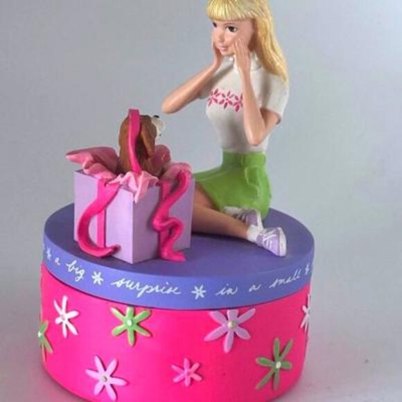 barbie Jewelry - Barbie 1999 Mattel Surprise Box Figurine